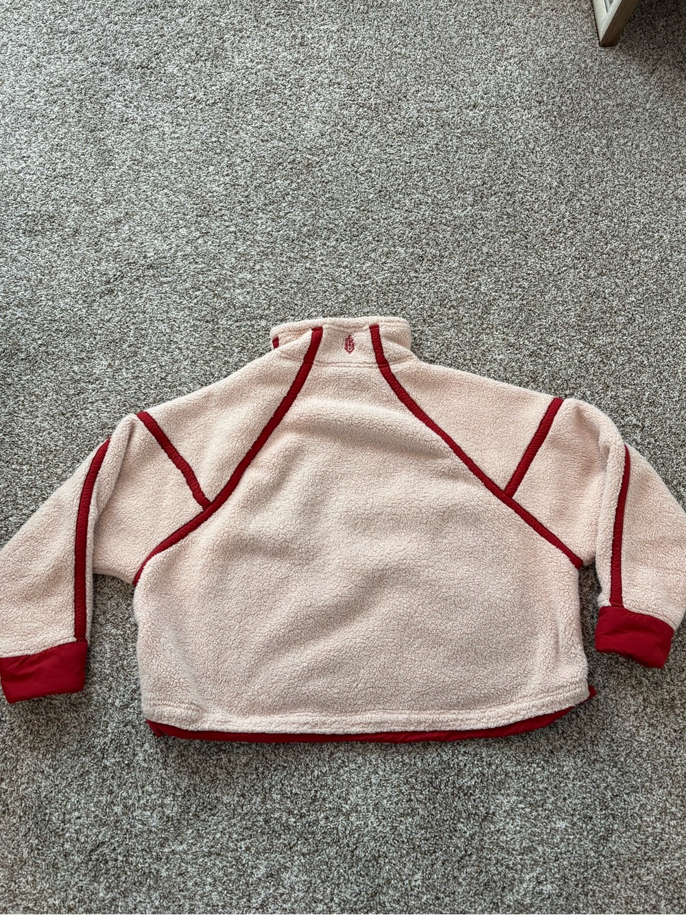 FP Movement Mountain High Fleece Light Pink and Red Size Large - Picture 2 of 6